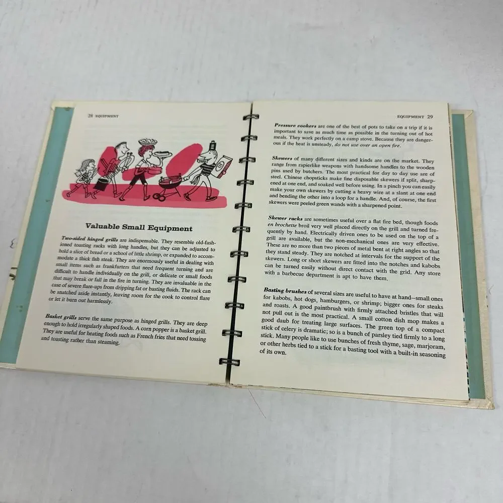 Betty Crocker's Outdoor Cook Book Golden Press 1961 Spiral Bound Cookbook